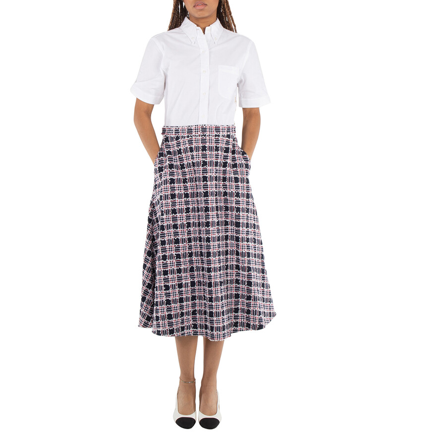 Thom Browne｜DRESSES (FDSD73A F0184 100) Thom Browne Belted Poplin Dress FDSD73A F0184 100 133045384