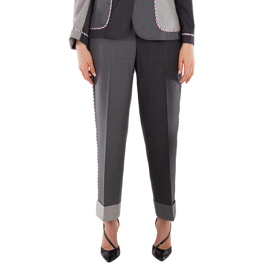 Two-Tone Straight Trousers