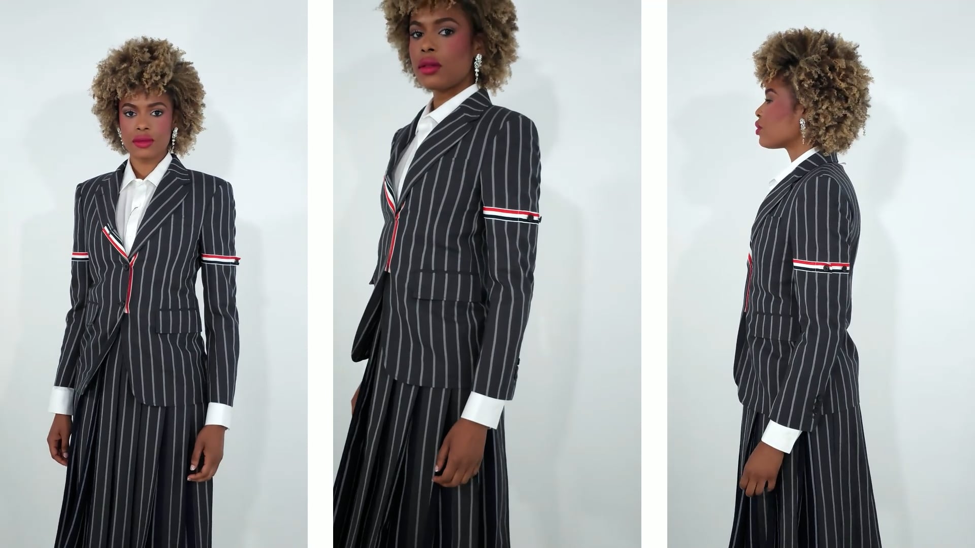 Thom Browne Wool Backtab Striped Armband Sport Coat, Brand Size 42