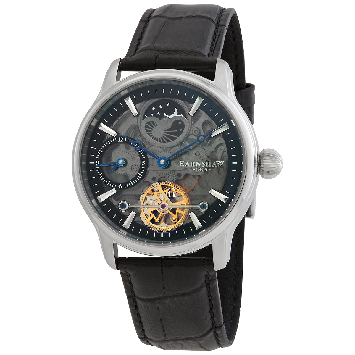Thomas Earnshaw LONGITUDE SHADOW AUTOMATIC Black Dial Men's Watch ES-8063-04
