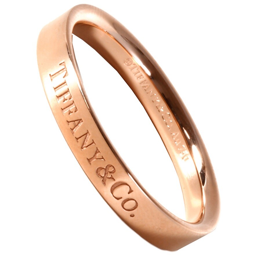 Tiffany & Co. 18KT Rose Gold 3MM Band Ring- Size- 7 33026617