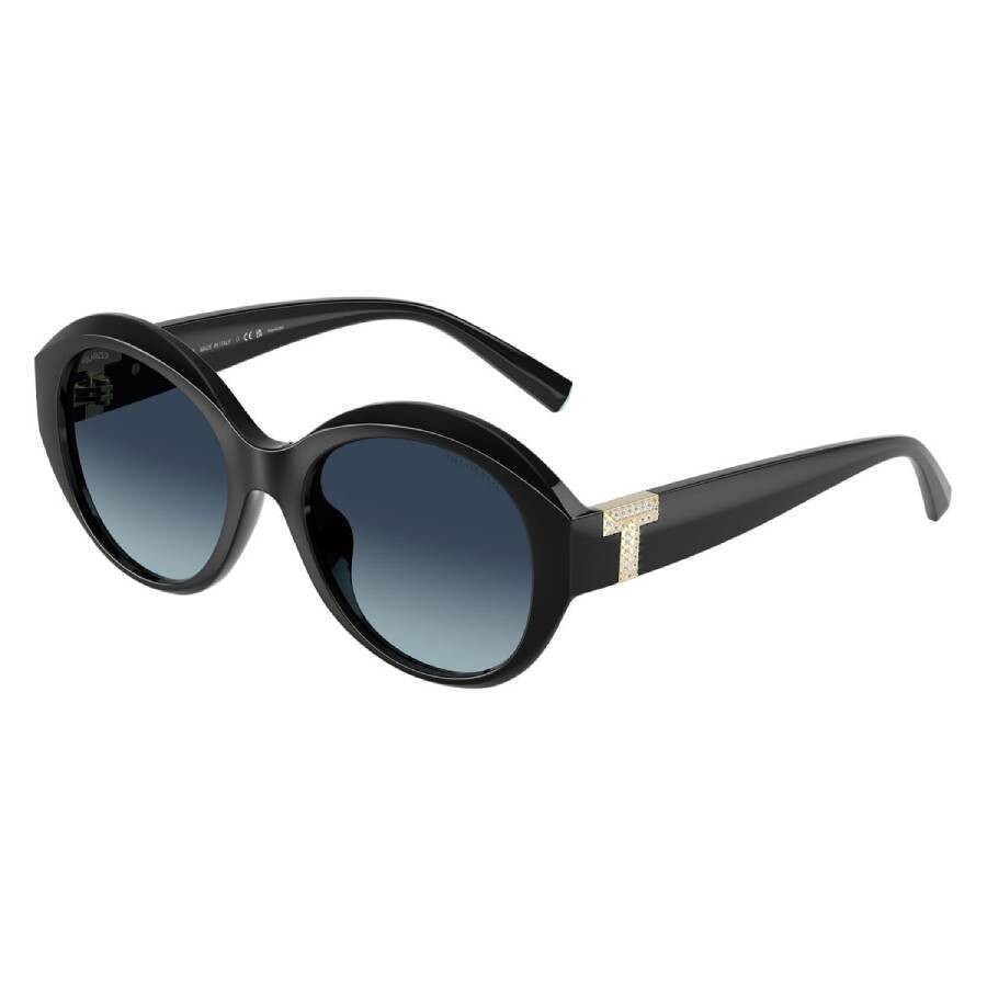 Tiffany & Co Tiffany Blue Gradient Polarized Oval Ladies Sunglasses Tf4227bu 80014u 53 In Black