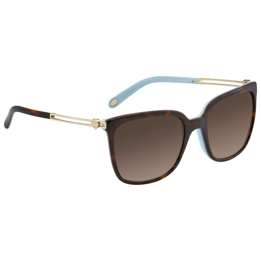 Tiffany & Co. Brown Havana / Blue Asian Fit Sunglasses TF4138F 81343B