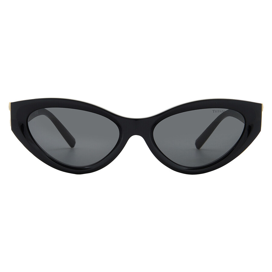 Tiffany & Co Tiffany Dark Grey Oval Ladies Sunglasses Tf4225u 8001s4 54 In Black
