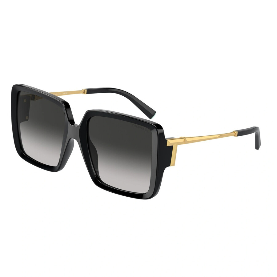 Tiffany & Co Tiffany Grey Gradient Square Ladies Sunglasses Tf4212u 80013c 55 In Black