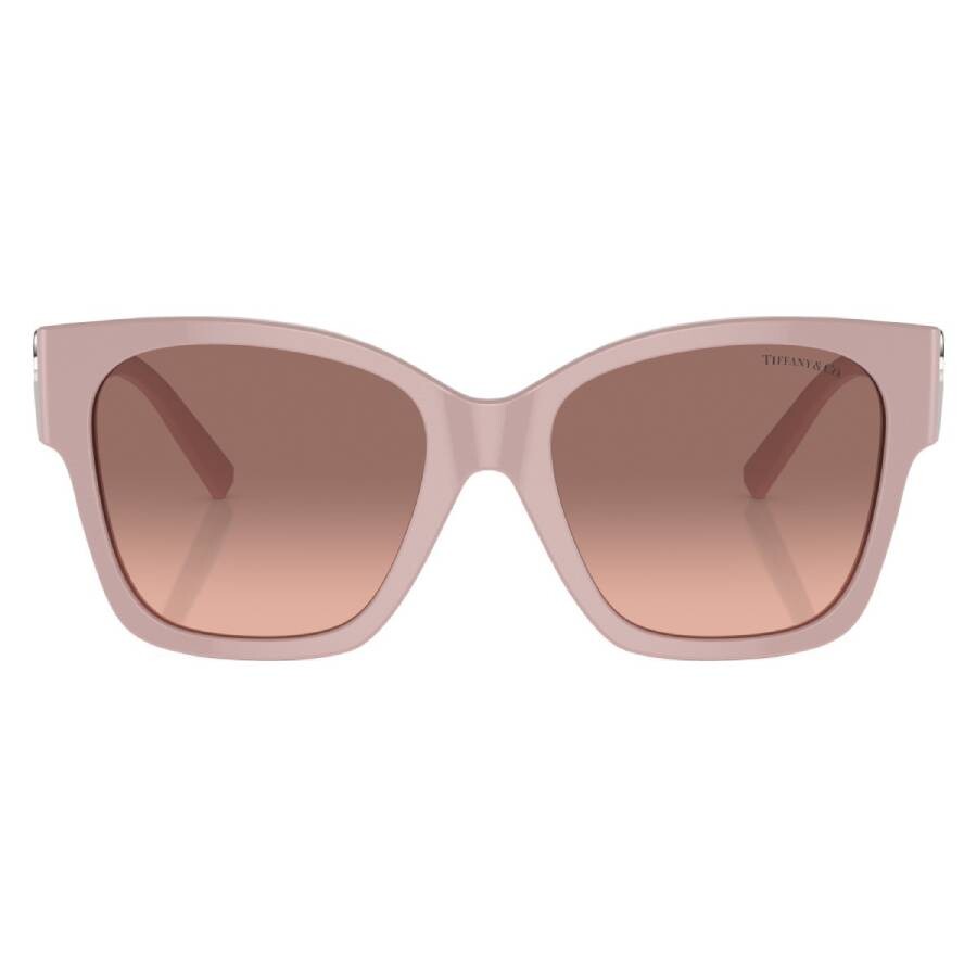 Tiffany & Co Tiffany Pink Gradient Dark Brown Square Ladies Sunglasses Tf4216 839313 54 In Brown
