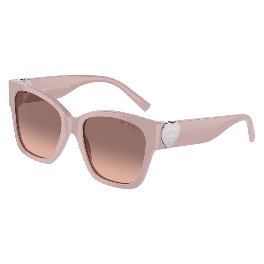 Tiffany & Co Tiffany Pink Gradient Dark Brown Square Ladies Sunglasses Tf4216 839313 54 In Brown