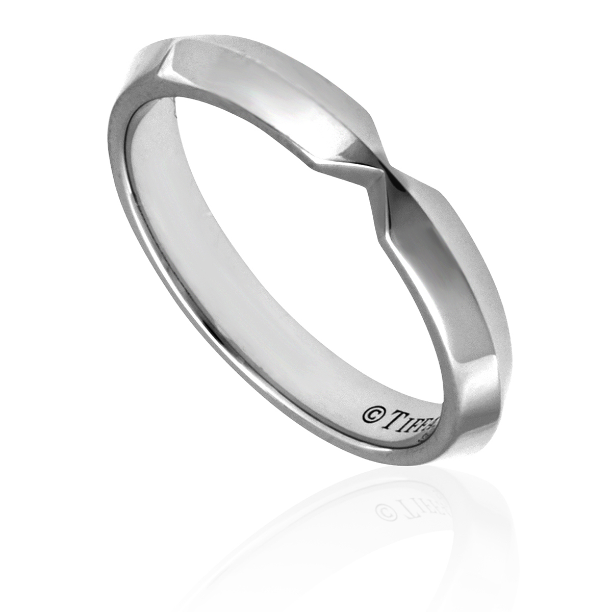 Tiffany & Co. Setting Ring Nesting Narrow Band Ring, Size 5.5