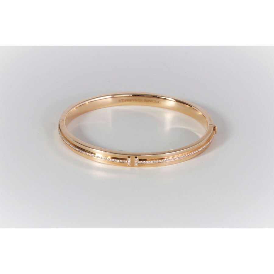 Tiffany & Co. Two Hinged 18K Rose Gold Bangle Size Small 60423911