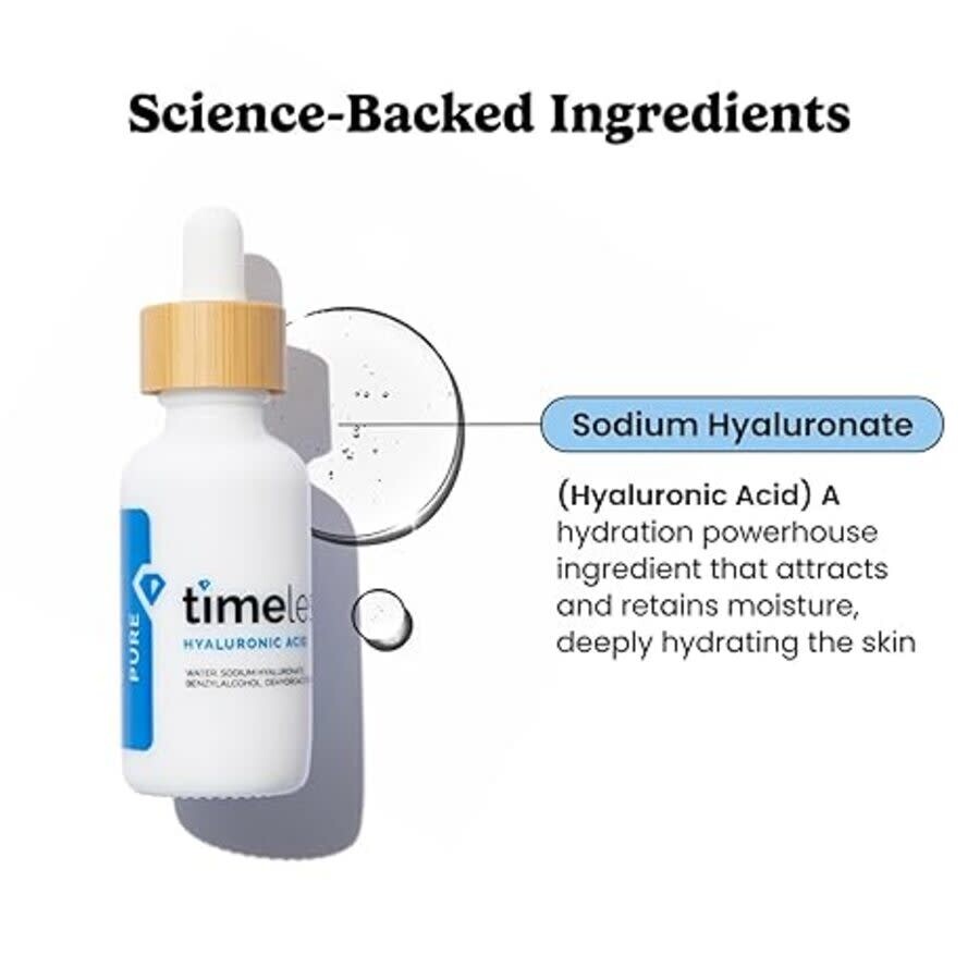 Timeless Skin Care Hyaluronic Acid 100% Pure Serum In White