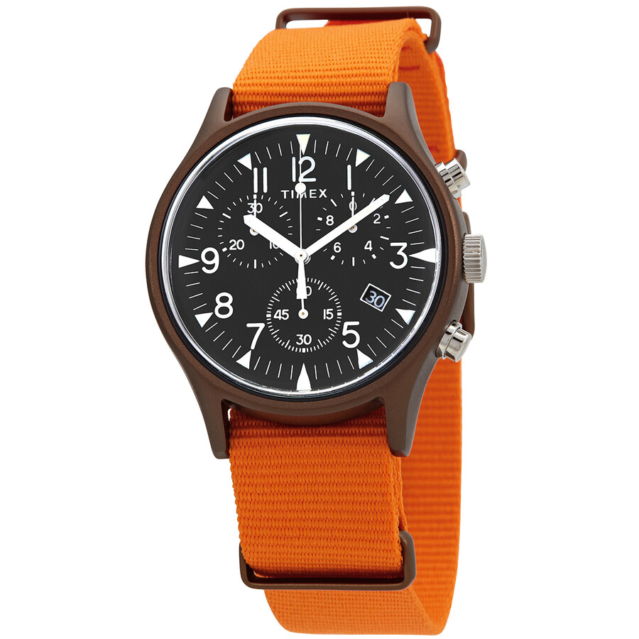 timex chronograph black