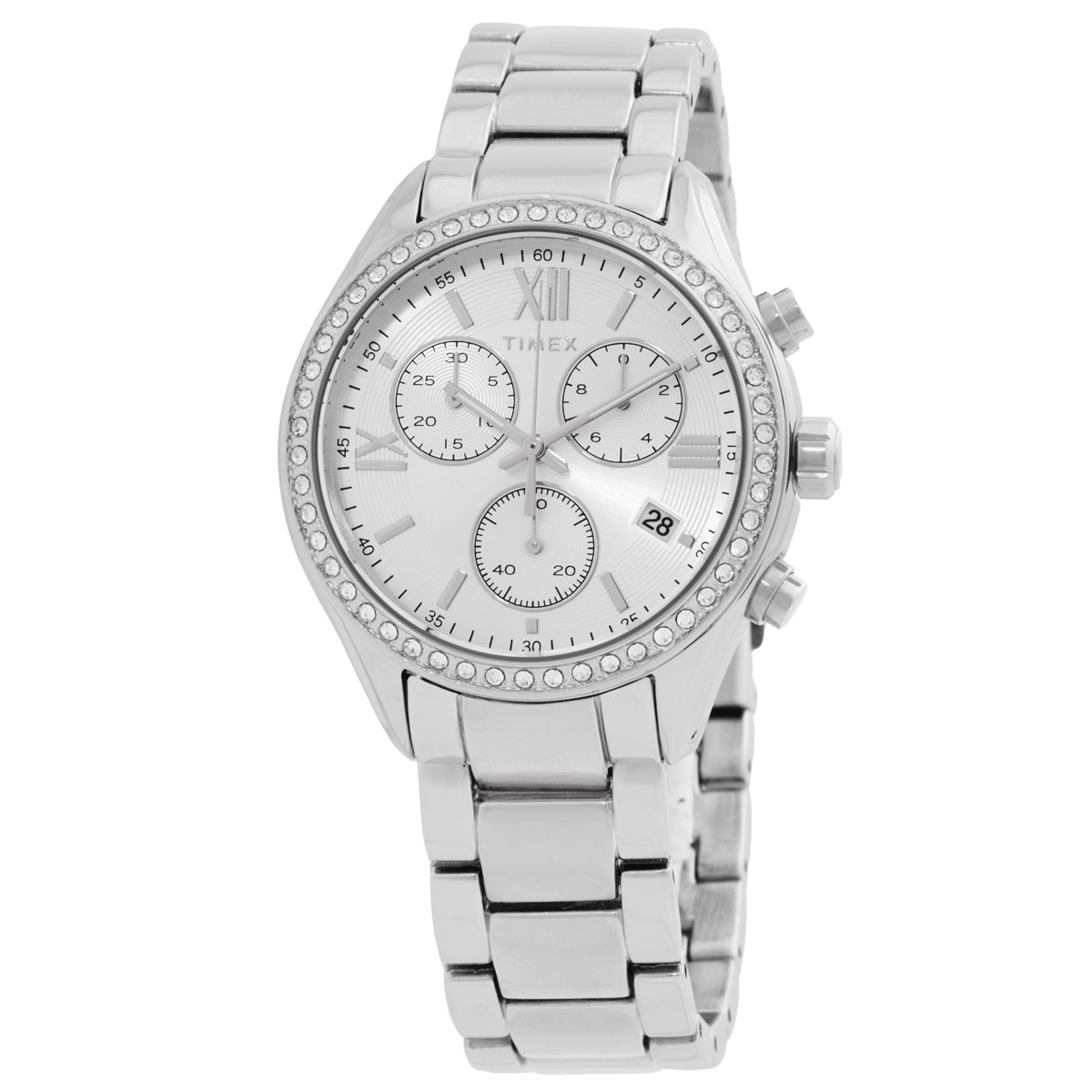 Timex Womens Watch TW2V57600 Quartz Chronograph Silver Dial Stainless St… Timex Womens Watch TW2V57600 Quartz Chronograph Silver Dial  main image 3