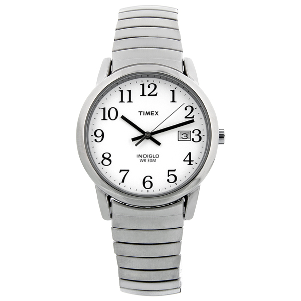 Timex Easy Reader White Dial Expansion Band Men's Watch T2H451 753048176359  - Watches, Easy Reader - Jomashop