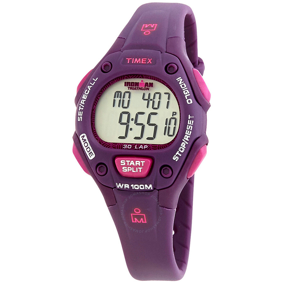 Timex Ironman Triathlon Digital Purple Resin Ladies Watch T5K756  753048484973 - Watches - Jomashop