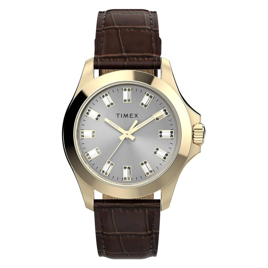 Timex Kaia Quartz Crystal Grey Dial Ladies Watch TWH6Z6410