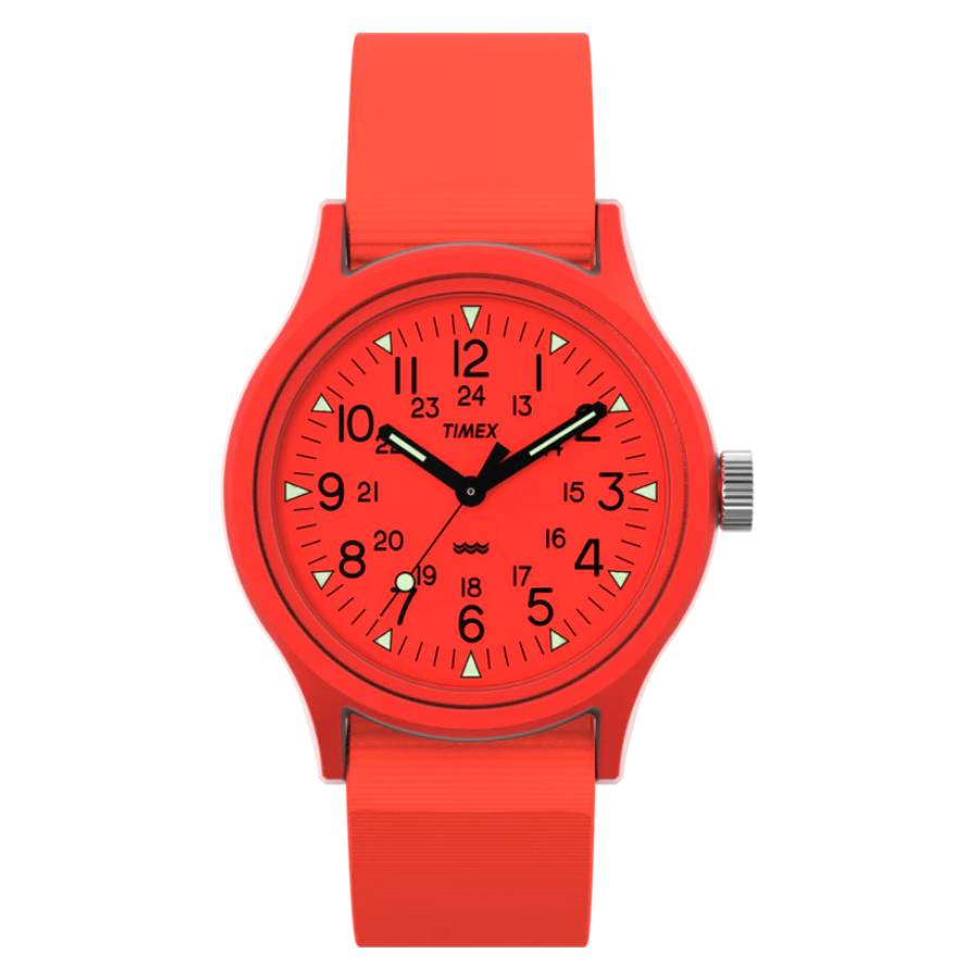 Timex Military MK1 Quartz Orange Dial Men's Watch TW2W91300