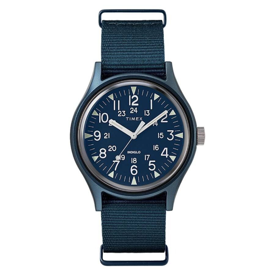 Timex Mk1 Timex Indiglo Mens Watch Timex MK1 Quartz Blue Dial