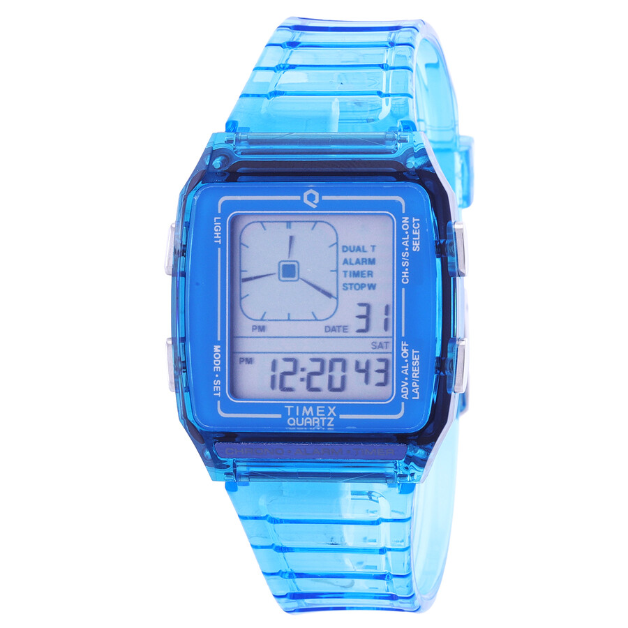 Timex Q Timex LCA Alarm Quartz Digital Resin Unisex Watch TW2W45100 ...