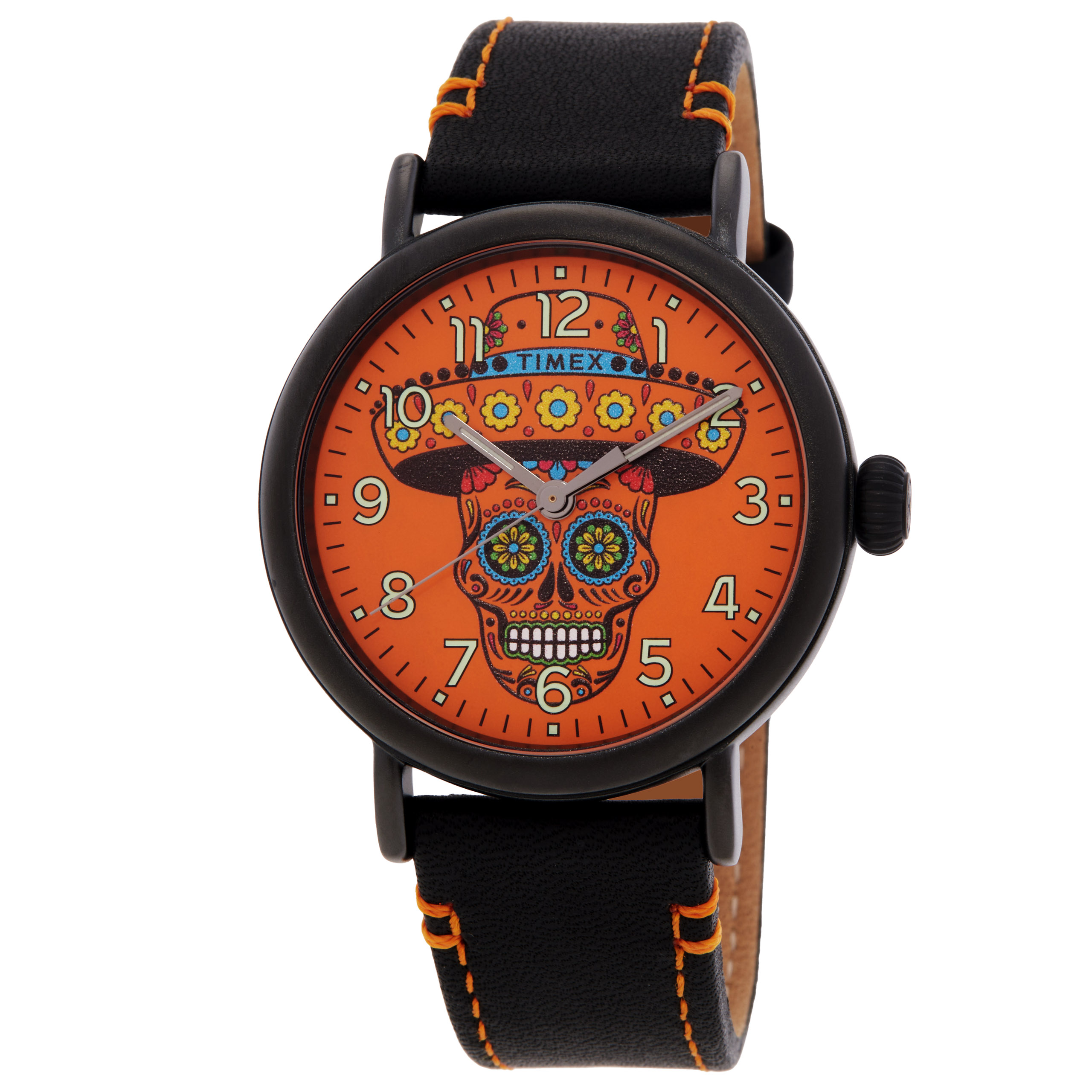 Timex Standard Dia De Los Muerto Quartz Orange Dial Men's Watch TW2V67700VQ