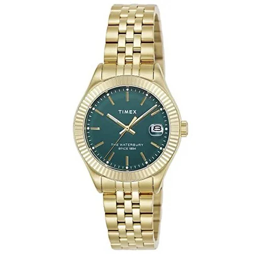 Timex The Waterbury Quartz Green Dial Ladies Watch TW2V31700