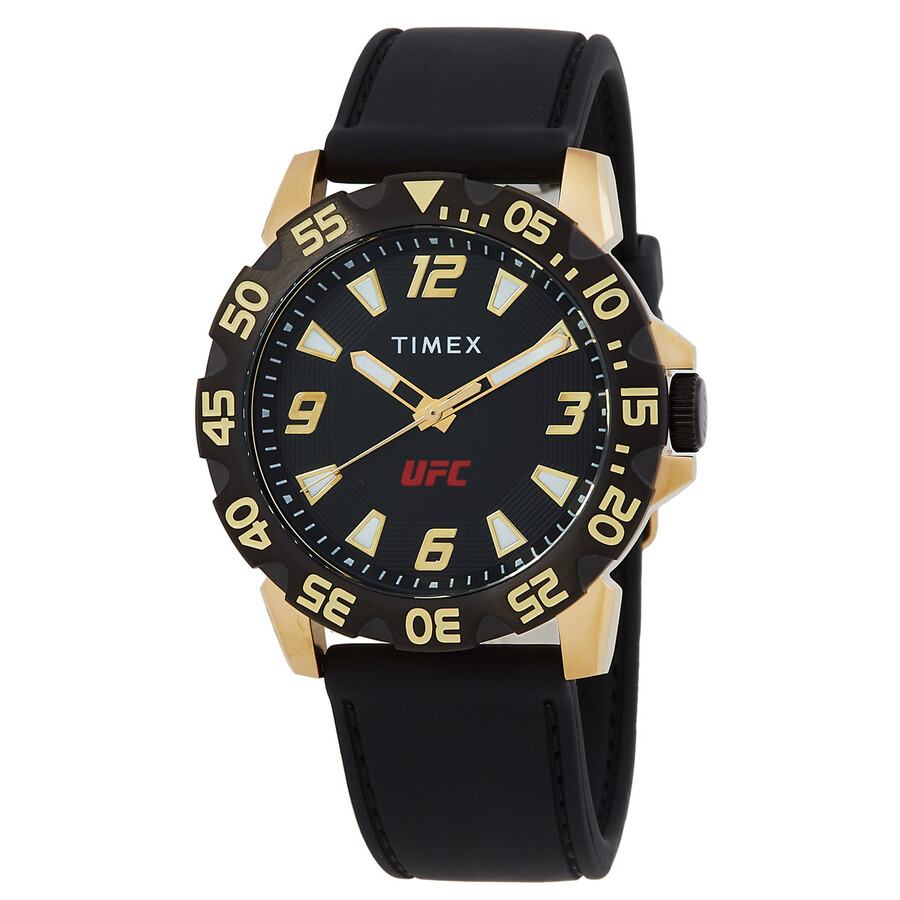 UFC Timex デジタル腕時計 ブラック/ゴールド timex-ufc-champ-quartz-black-