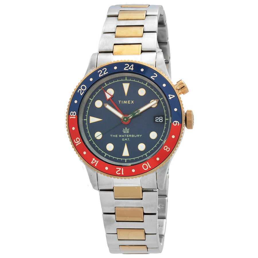 Timex Waterbury Timex Gmt Watch Timex Waterbury GMT Quartz Blue