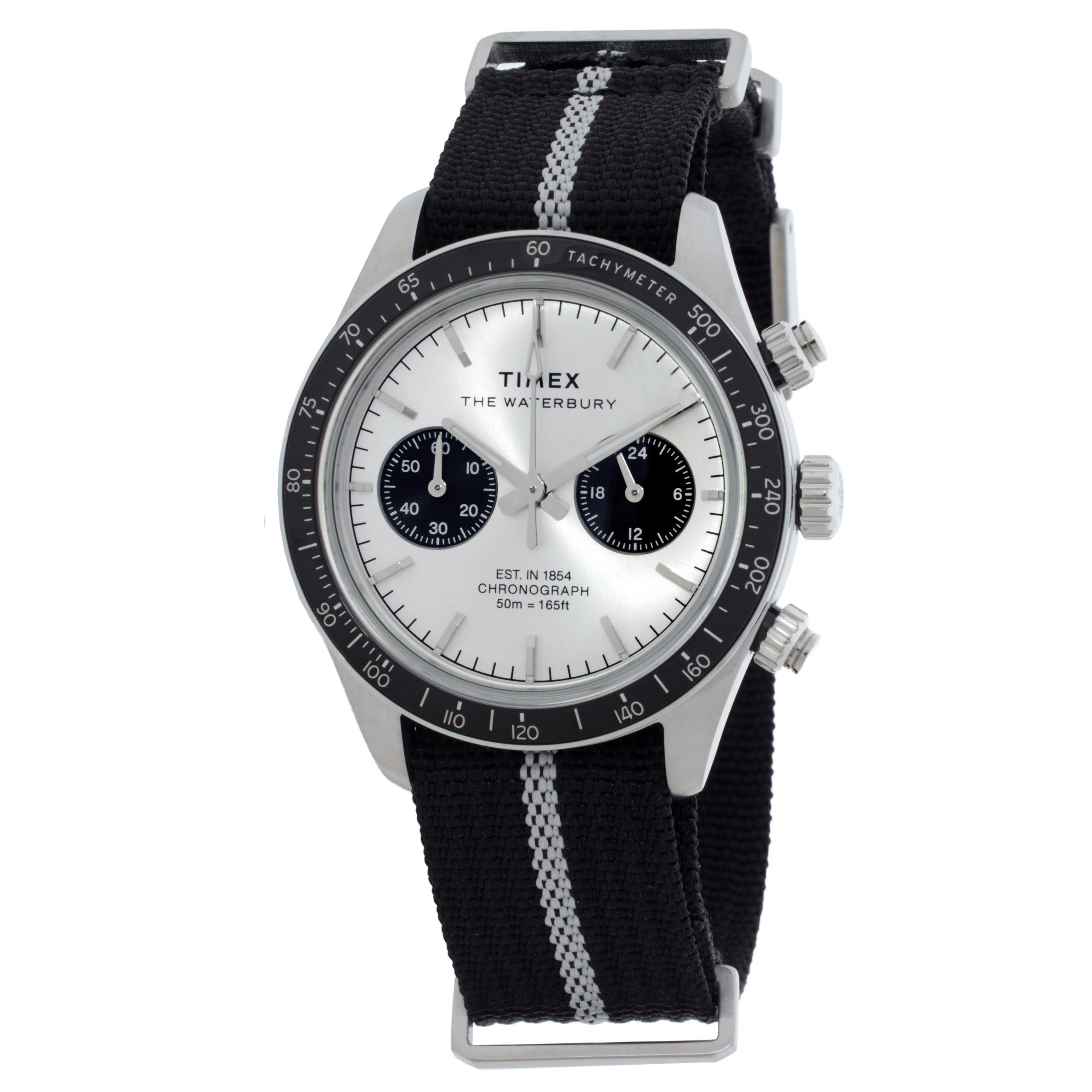 Timex Waterbury Heritage Chronograph Quartz Silver Dial Men's Watch TW2Y35500