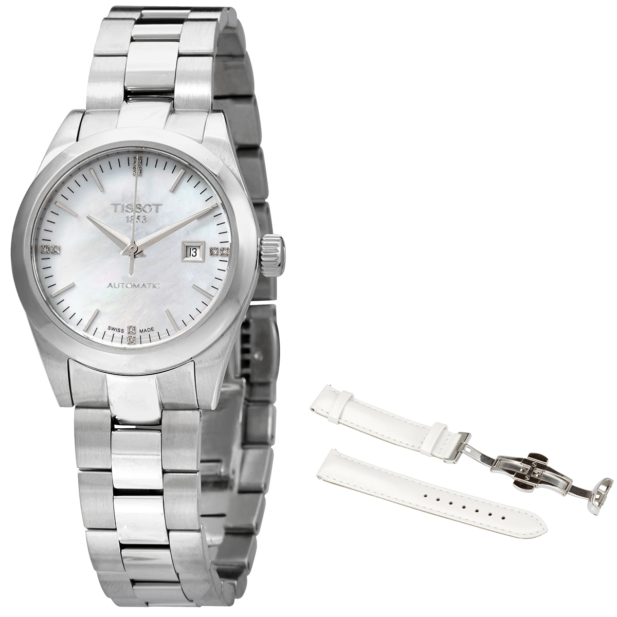 Tissot Automatic Diamond White Mother of Pearl Dial Ladies Watch T132.007.11.116.00