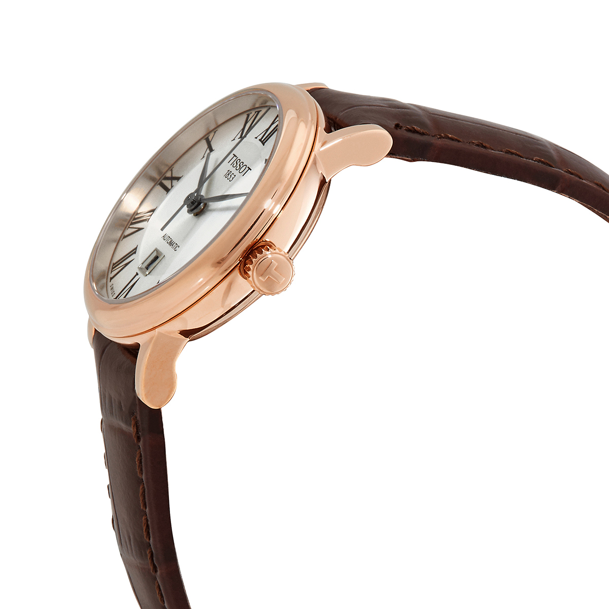 Tissot Carson Premium Lady Silver Dial Brown Leather Strap Watch For Women - T122.210.36.033.00