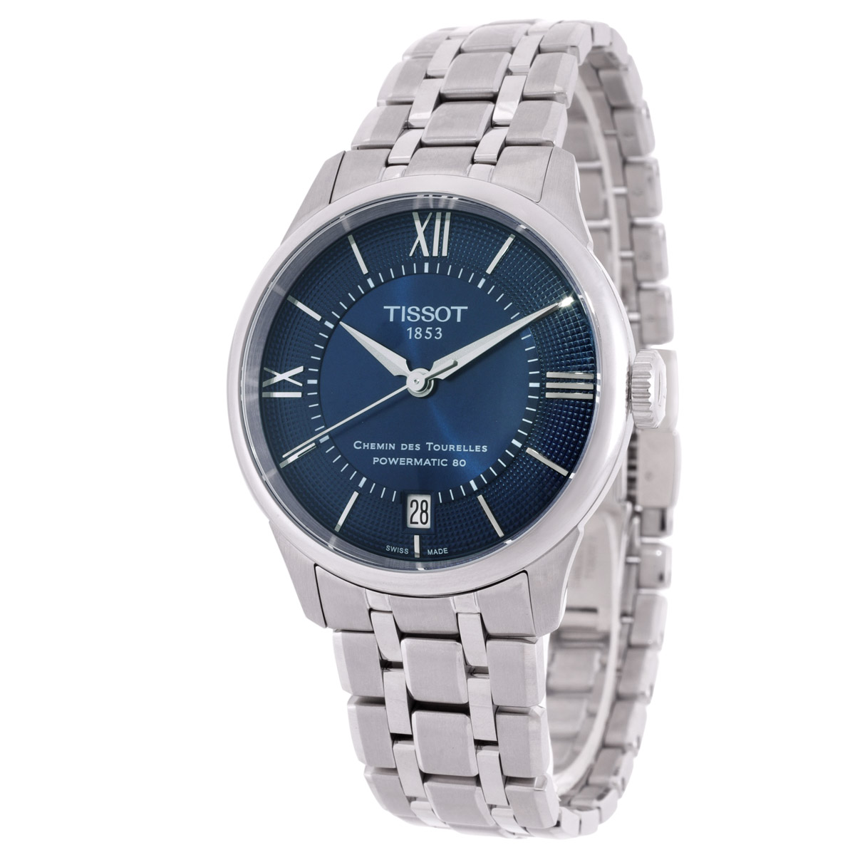 Tissot Chemin Des Tourelles Powermatic 80 Automatic Blue Dial Watch T1392071104800