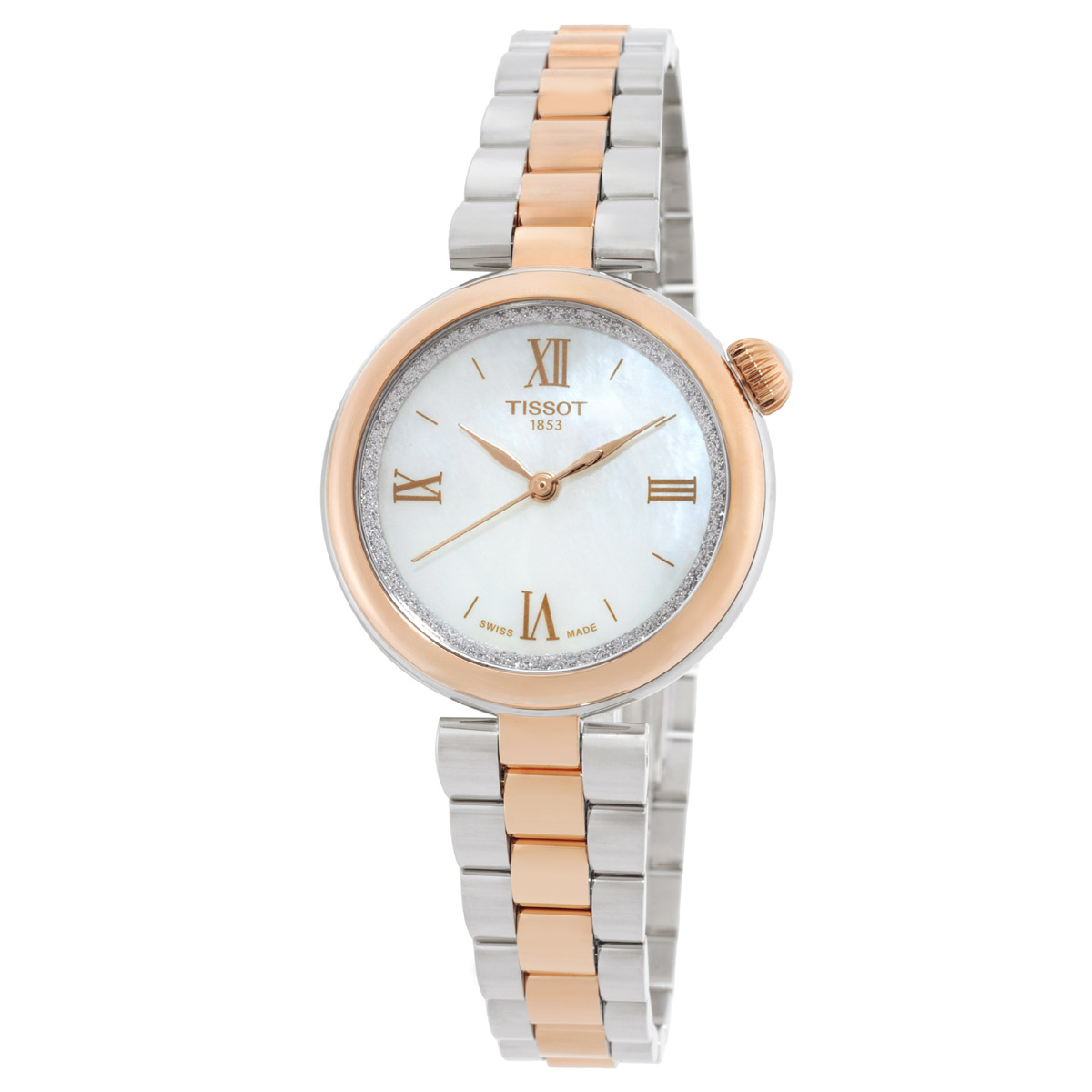 Tissot Desir Quartz White Mother of Pearl Dial Ladies Watch