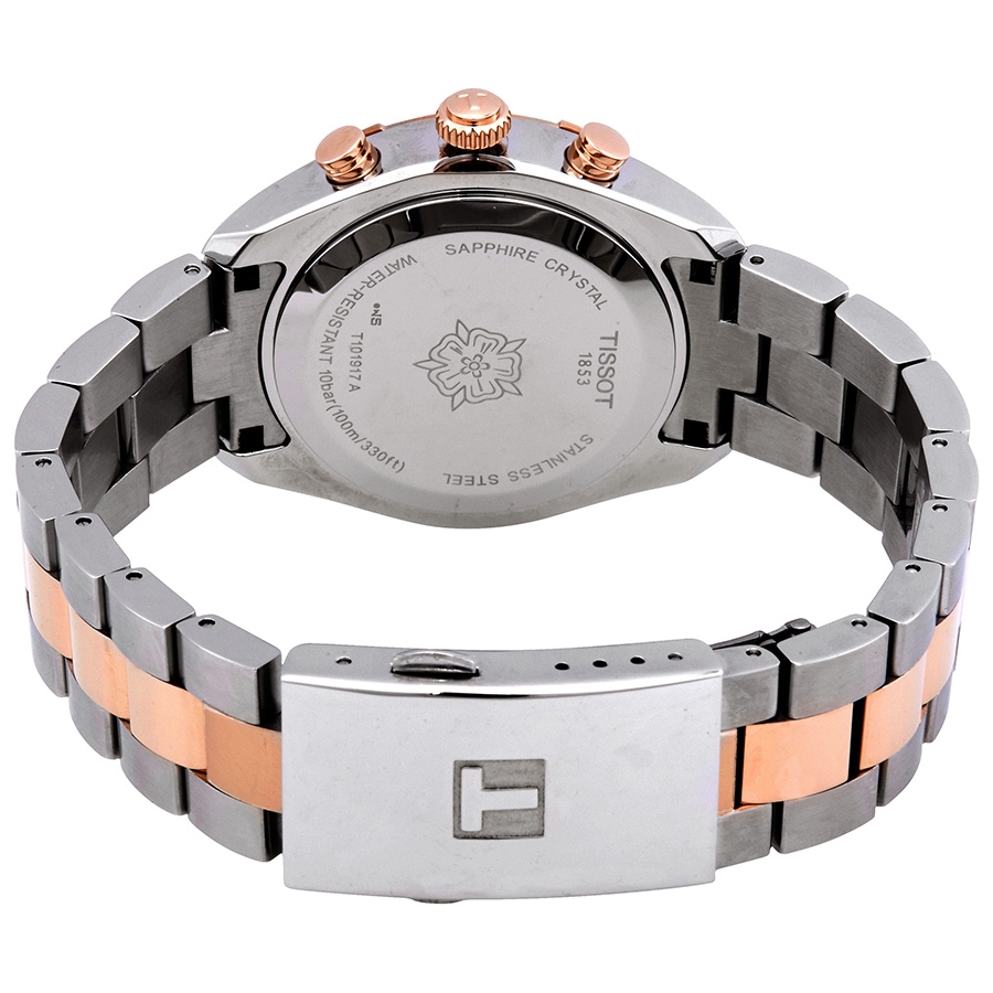 Tissot PR 100 Chronograph Quartz Diamond White Mother of Pearl Dial Ladies Watch T101.917.22.116 