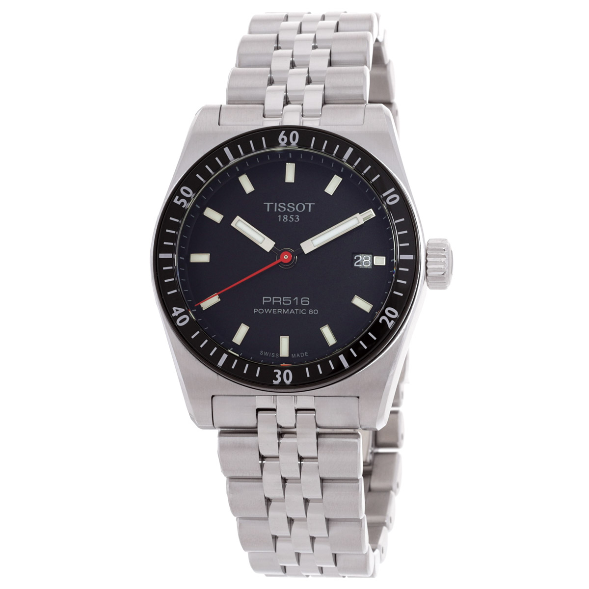 Tissot PR516  Powermatic 80 Automatic Black Dial Men's Watch T1494071105100