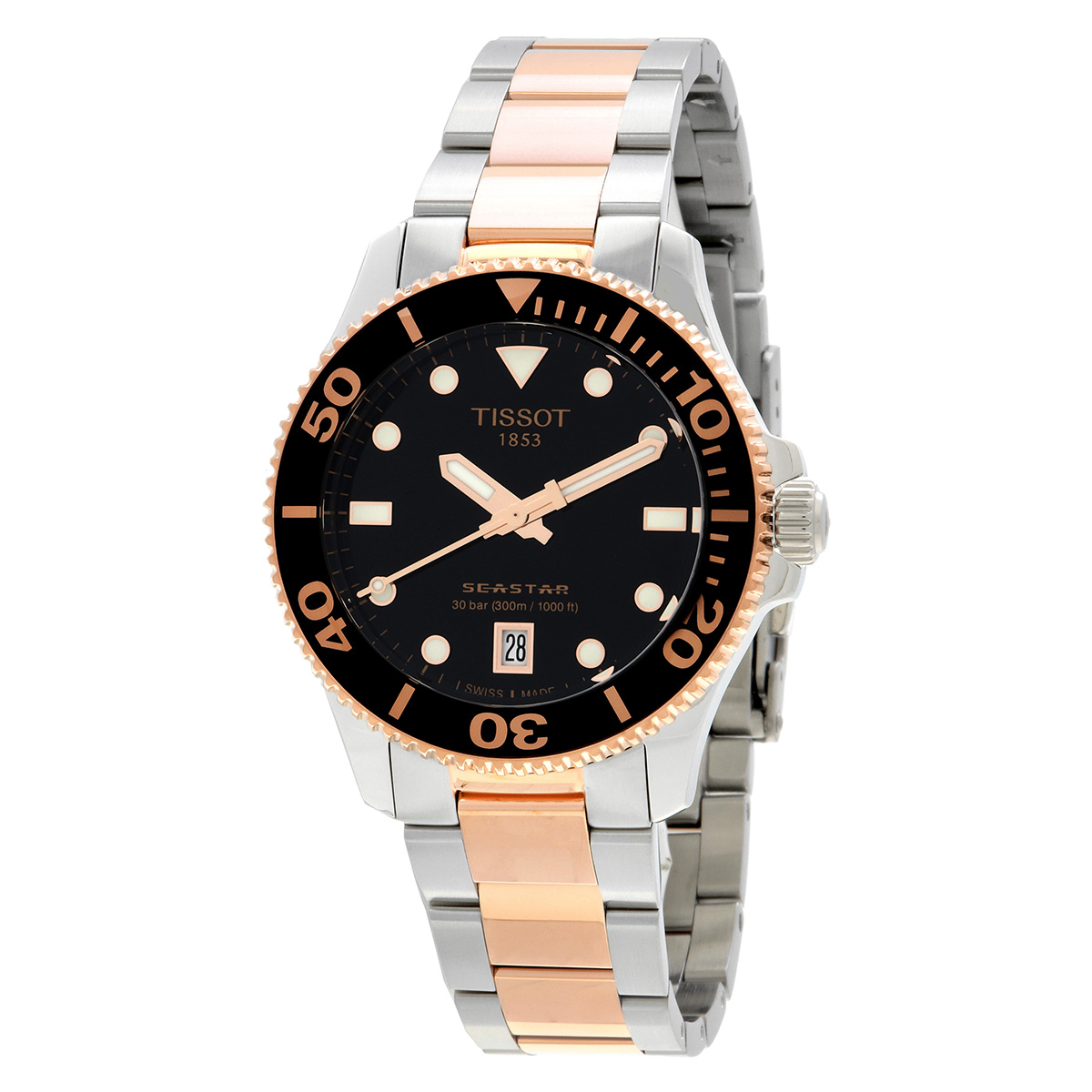 Seastar Quartz Black Dial Watch