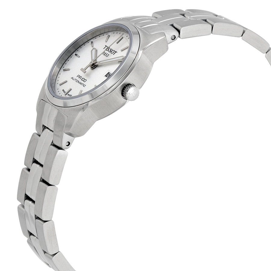 Tissot T Classic PR100 Silver Dial Silver Steel Strap Watch For Women - T049.210.11.032.00