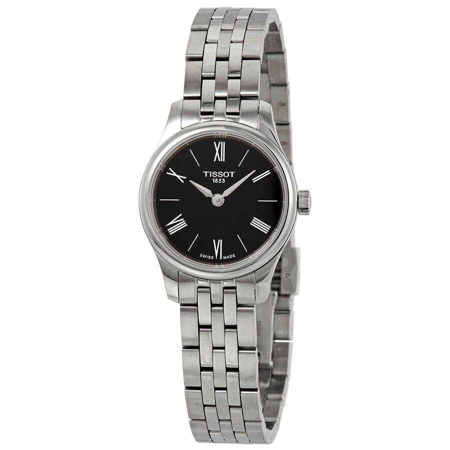 Tissot Tradition Black Dial Stainless Steel Ladies Watch T063.009.11.058.00