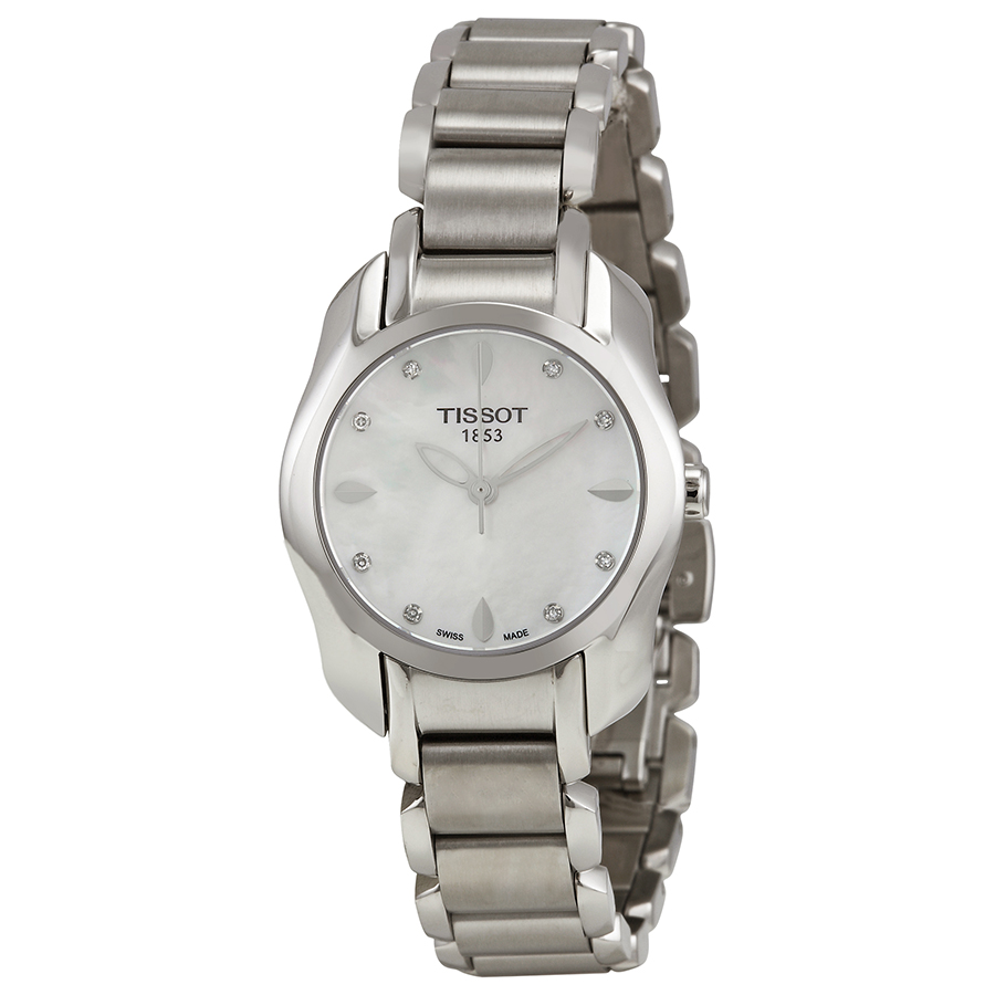 Tissot Trend T-Wave Mother of Pearl Dial Diamond Ladies Watch T023.210.11.116.00