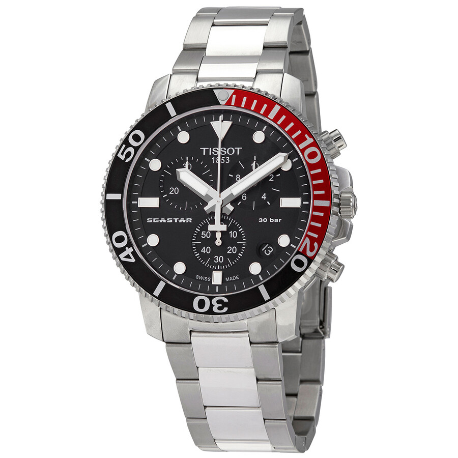 Tissot Seastar 1000 Chronograph Quartz Black Dial Men's