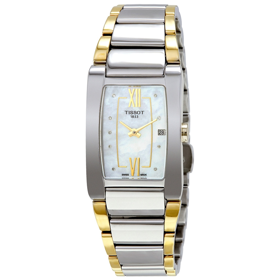 Tissot Generosi-T White Mother of Pearl Dial Ladies Watch  T105.309.22.116.00 7611608275894 - T-Lady, Generosi-T - Jomashop