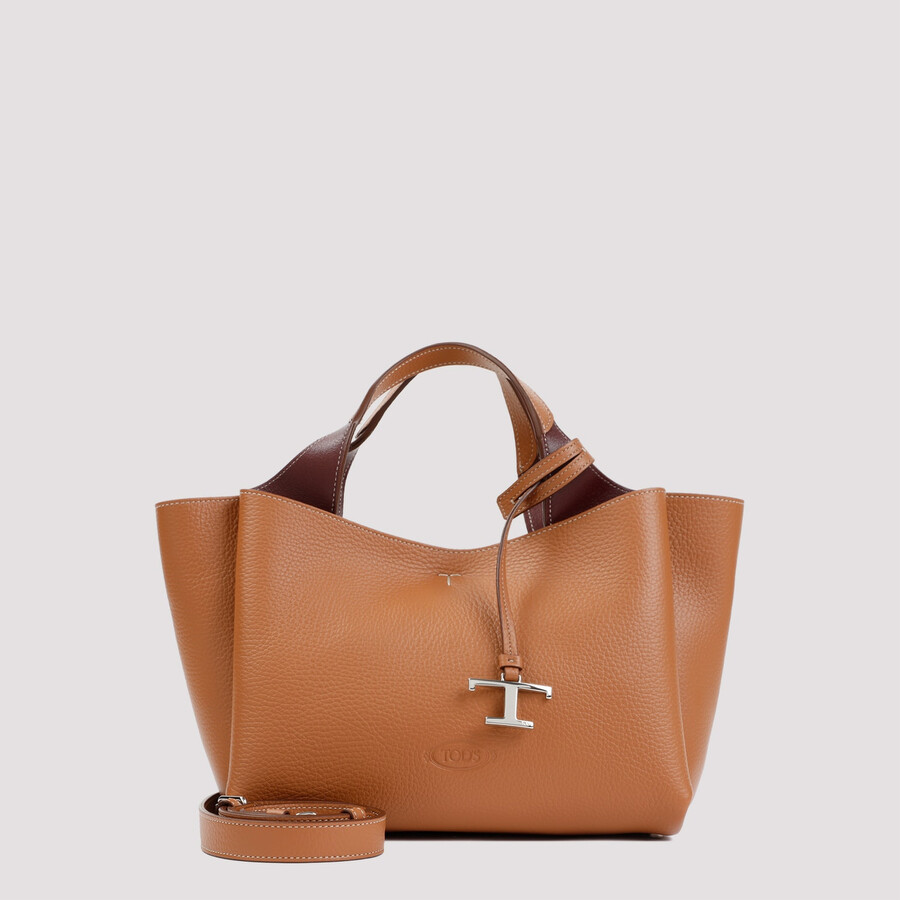Tod's Tods Bauletto Sacca Grained Leather Bag In Brown