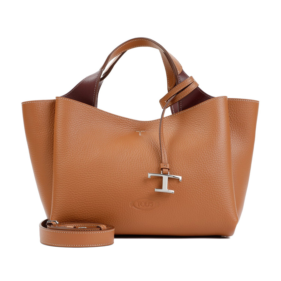 Tod's Tods Bauletto Sacca Grained Leather Bag In Brown
