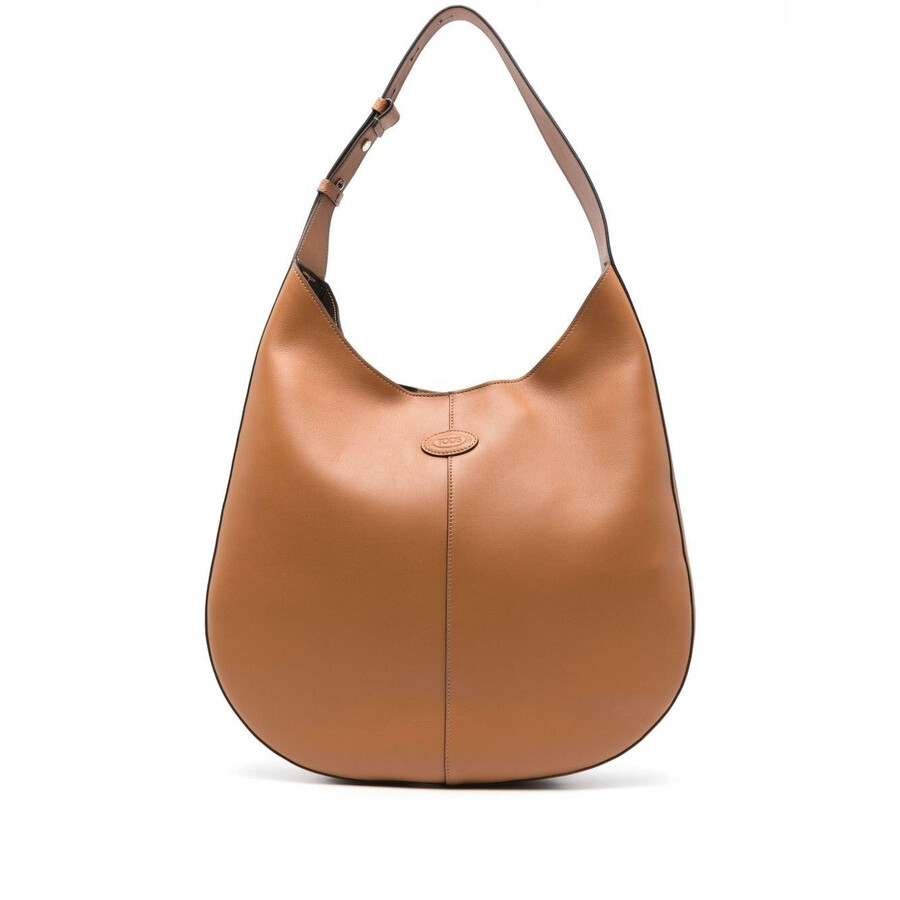 Tod's Tods Di Bag Hobo Logo Detailed Medium Shoulder Bag In Brown