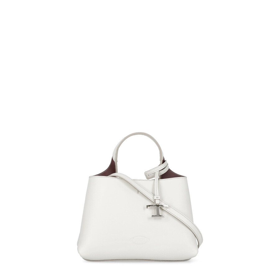 Tod's Tods Leather Handbag In White