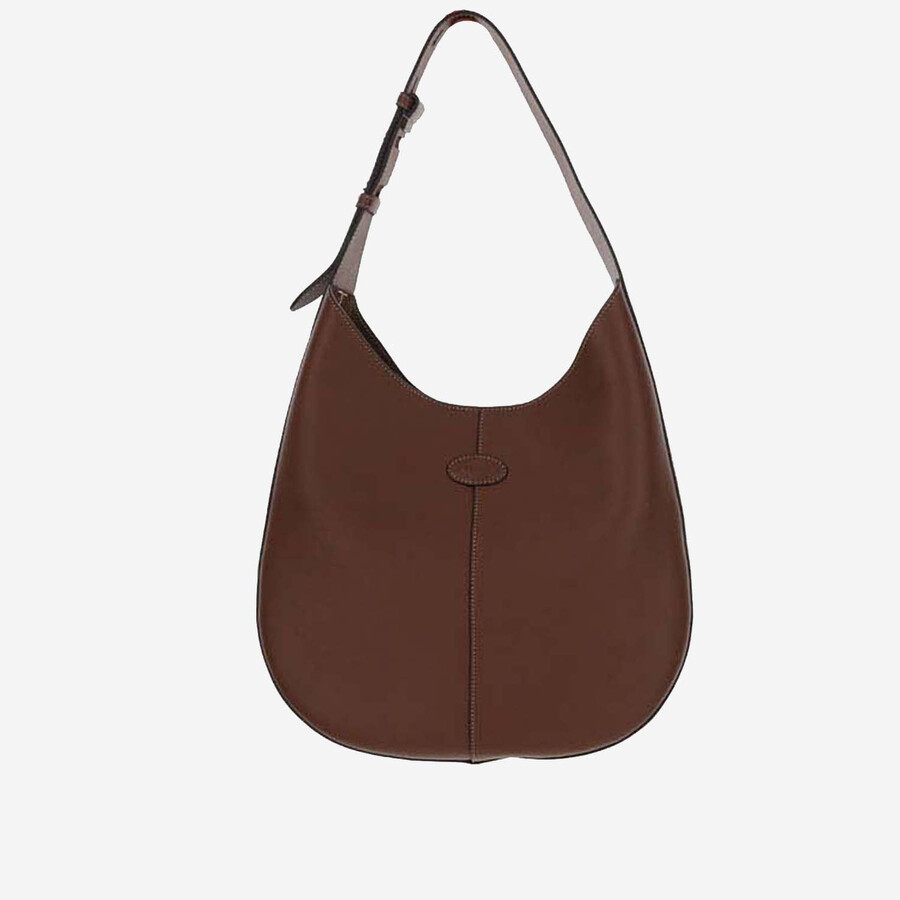 Tod's Tods Leather Hobo Bag In Brown