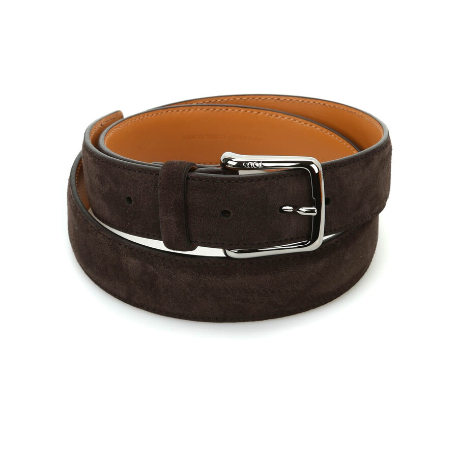 Tod's Men's Brown Classic Pin Buckle Suede Belt XCMCP610100AETS800