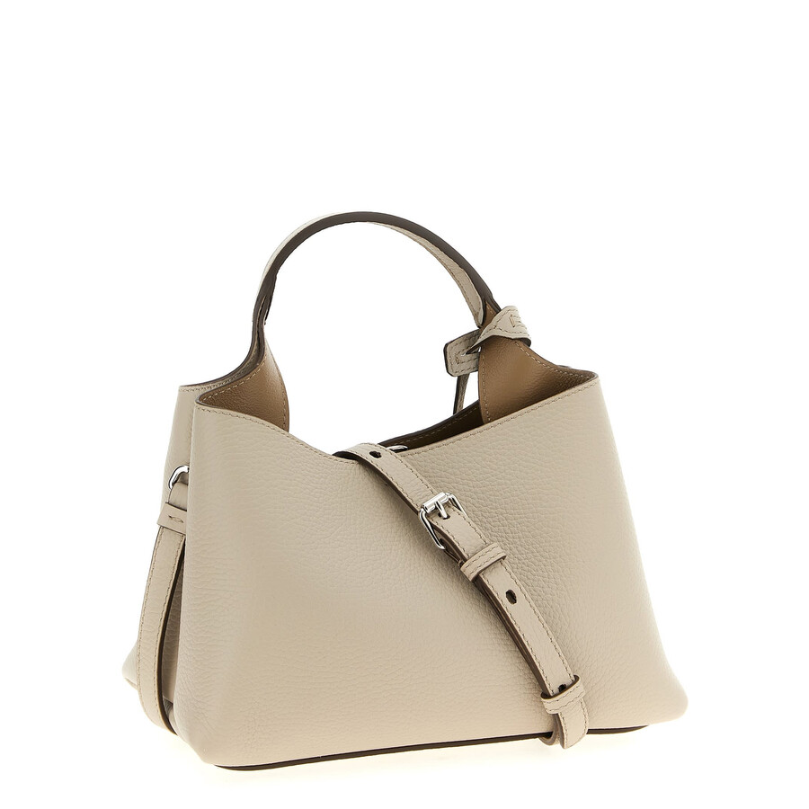 Tod's Tods Micro Leather Handbag In Gray