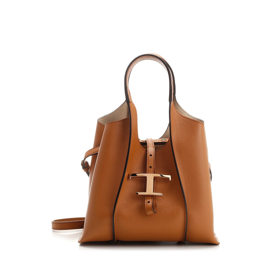 Tod's Tods Timeless Logo Plaque Tote Bag In Brown