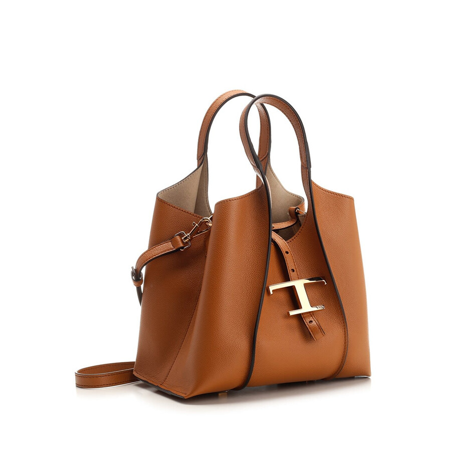 Tod's Tods Timeless Logo Plaque Tote Bag In Brown