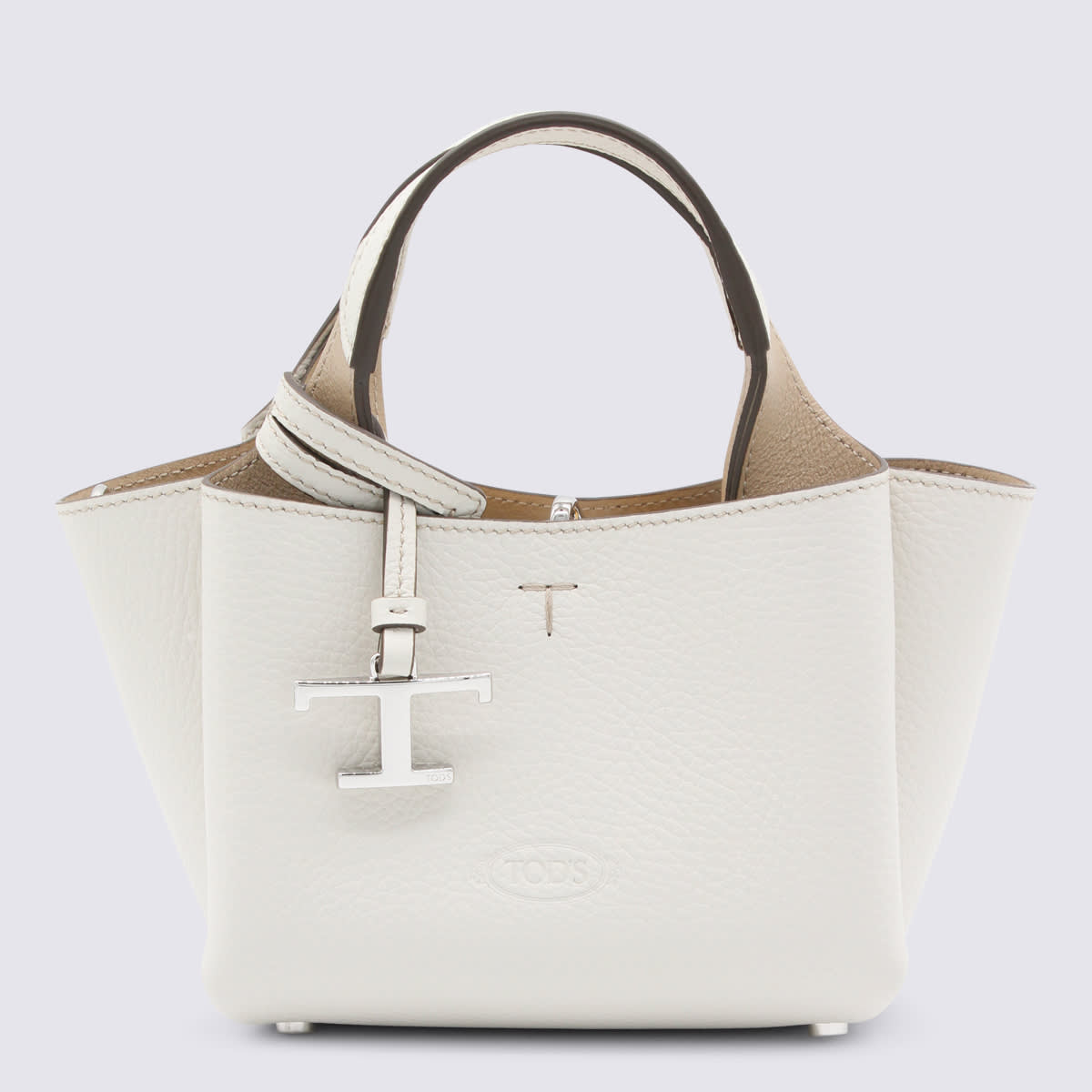 Tod's Tod'S White Leather Top Handle Bag XBWAPAFL000QRI 1O92