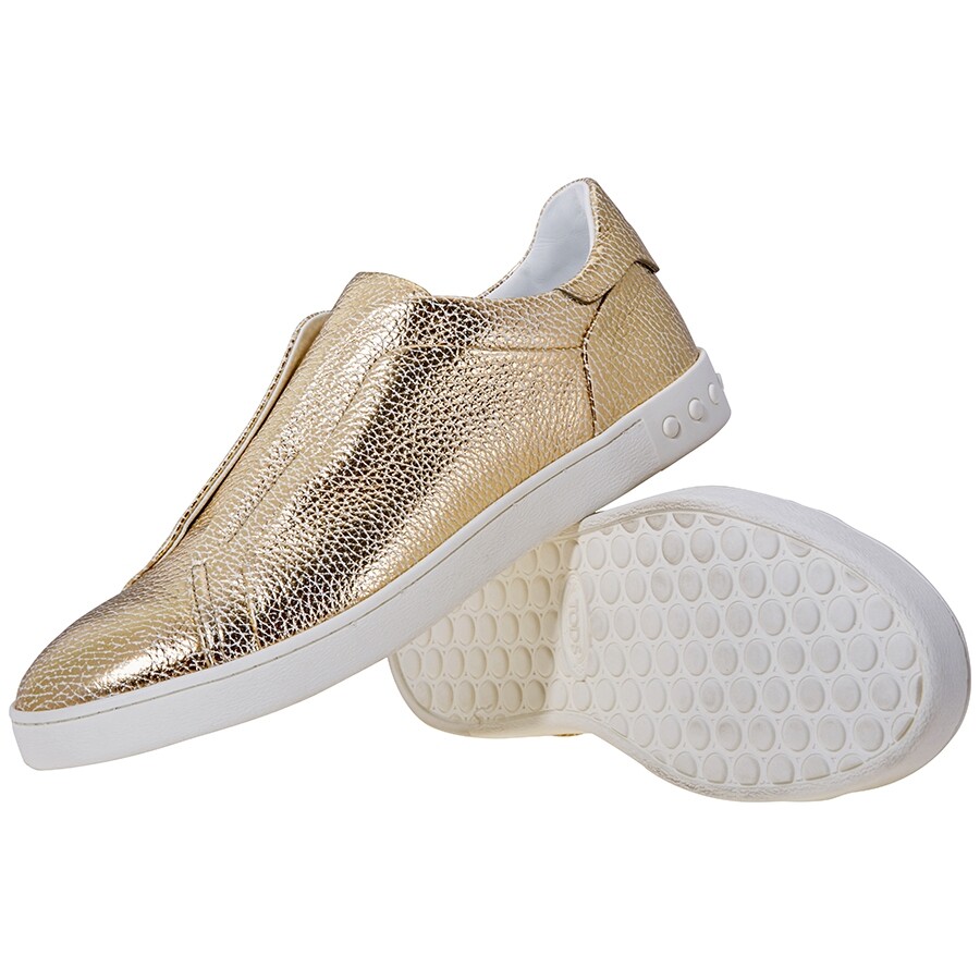 gold slip on shoes